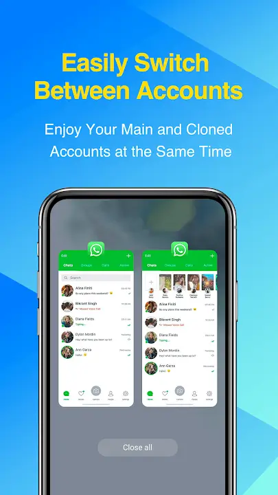 2Accounts MOD APK Best Multiple Accounts and App Cloning App for Android [Premium Unlocked] Screenshot
