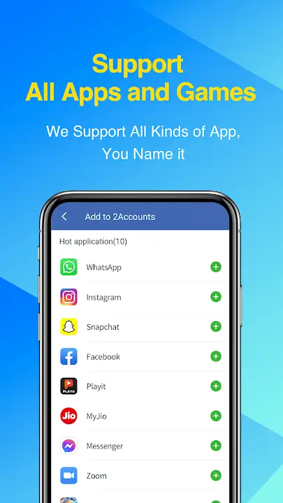 2Accounts MOD APK Best Multiple Accounts and App Cloning App for Android [Premium Unlocked] Screenshot