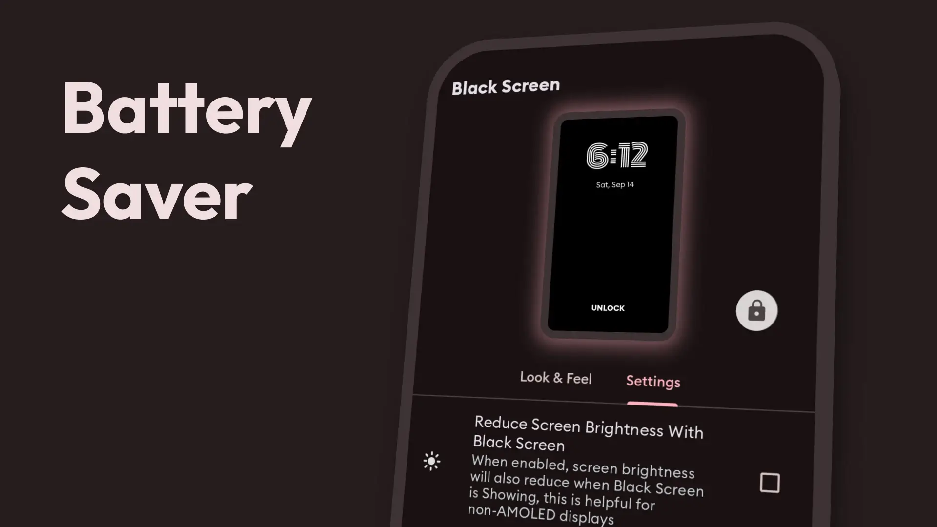 Black Screen MOD APK Best AMOLED Battery Saver and Screen Off App for Android [Premium Unlocked] Screenshot