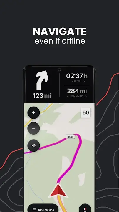 Calimoto MOD APK Best Motorcycle Route Planner and Navigation App for Android [Premium Unlocked] Screenshot