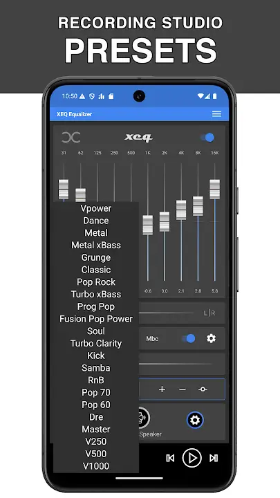 Equalizer XEQ MOD APK Best Music Equalizer and Bass Booster App for Android [Premium Unlocked] Screenshot