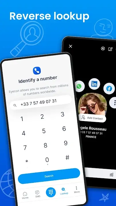 Eyecon Caller ID &amp; Spam Block MOD APK Best Caller ID and Contacts App for Android [Premium Unlocked] Screenshot