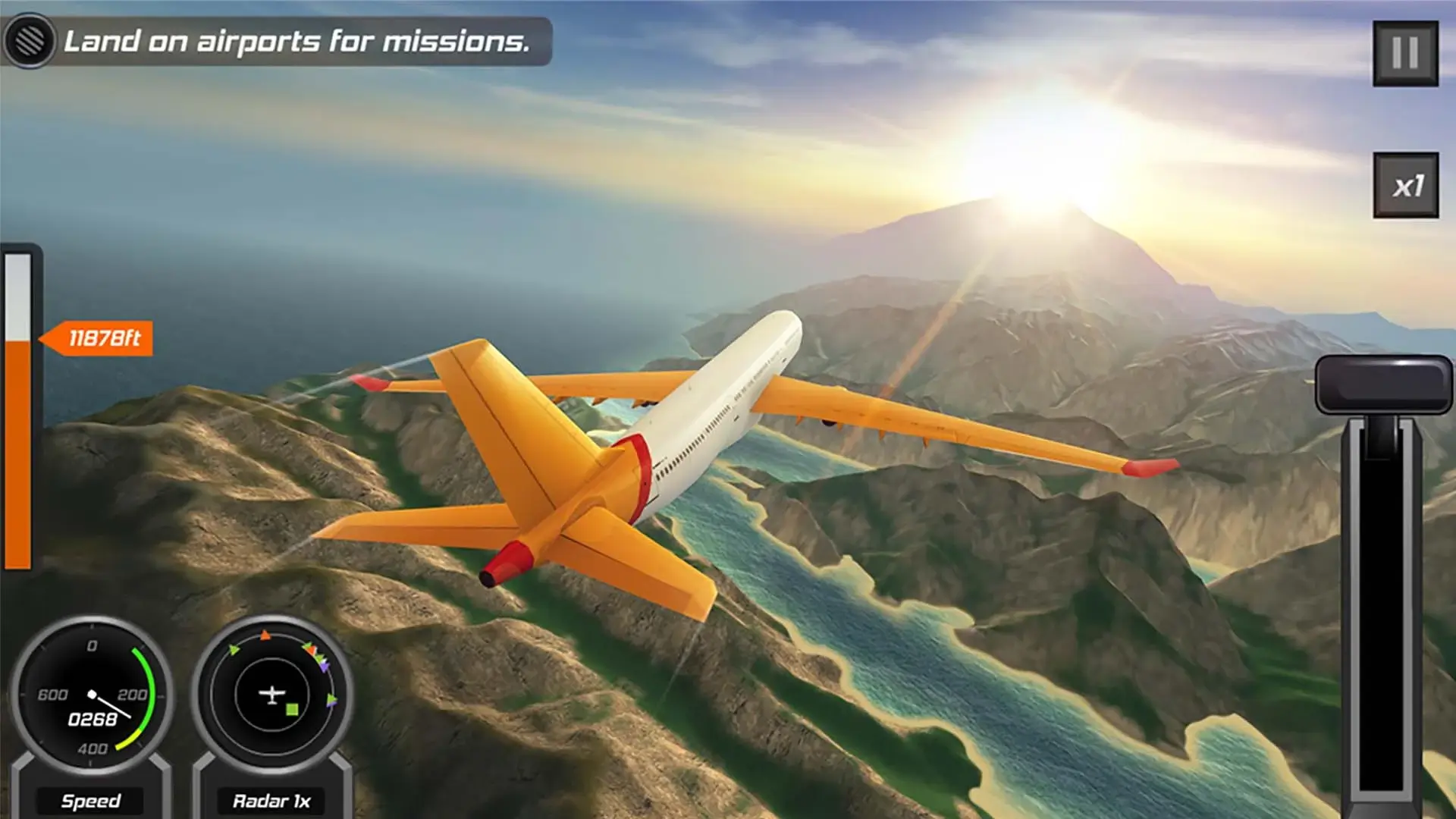 Flight Pilot Simulator 3D MOD APK Unlimited Money Flight Simulation Game For Android (Latest Version) Screenshot