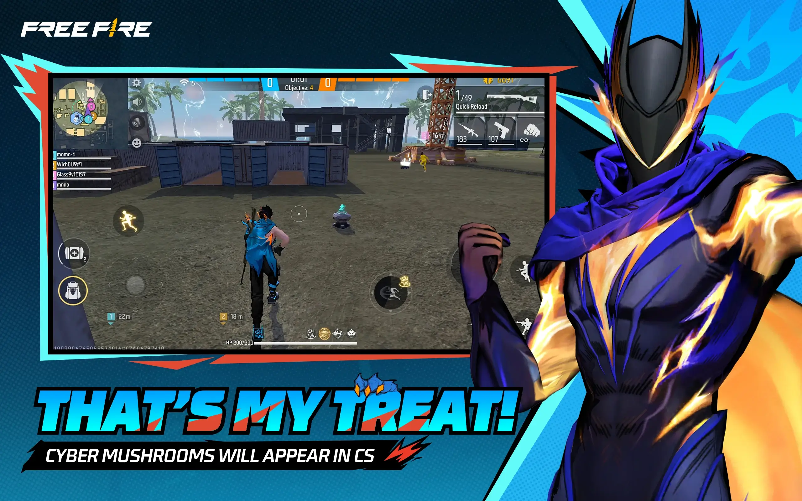 Free Fire v1.126.1 MOD APK [Unlimited Diamonds/Mod Menu/Auto Headshots] for Android Screenshot