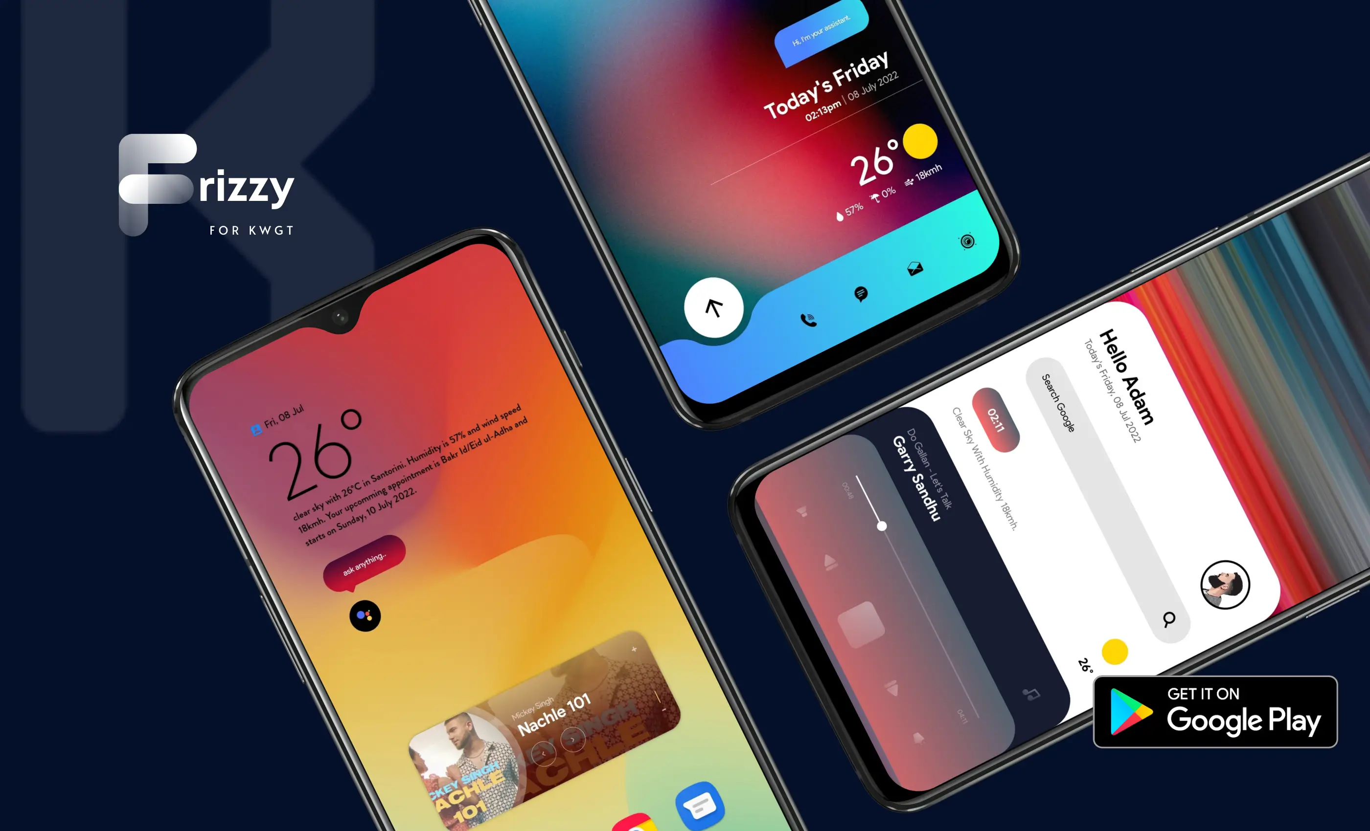 FRIZZY KWGT MOD APK Best Widget Pack and Home Screen Customization App for Android [Premium Unlocked] Screenshot