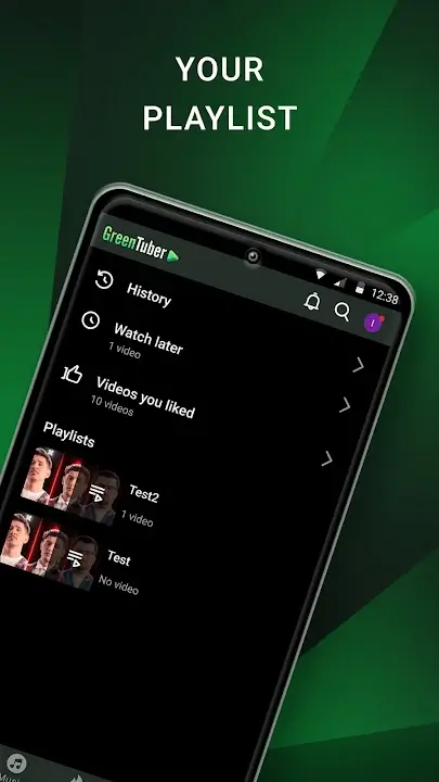 GreenTuber MOD APK Best Video Streaming and Background Player App for Android [Premium Unlocked] Screenshot