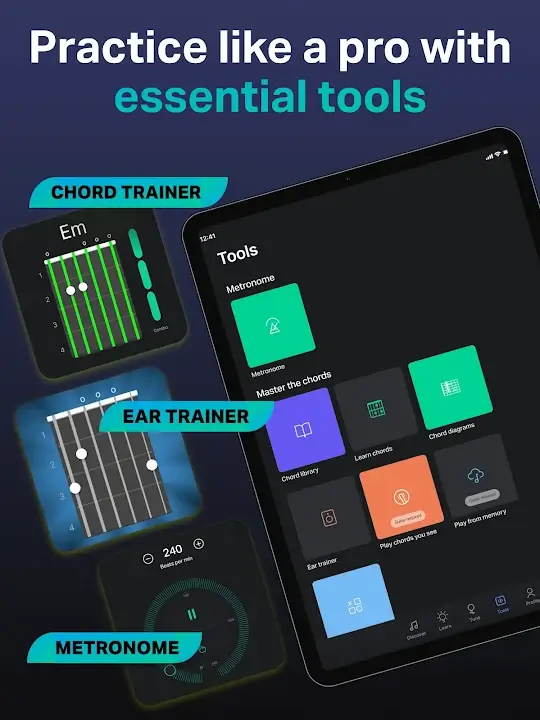 GuitarTuna MOD APK Best Guitar Tuner and Music Learning App for Android [Premium Unlocked] Screenshot