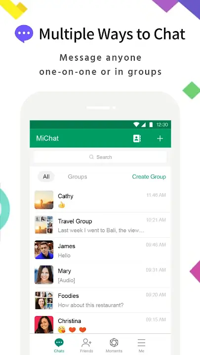 MiChat MOD APK Best Messaging and Social Chat App for Android [Premium Unlocked] Screenshot