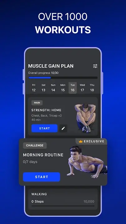 Muscle Booster MOD APK Premium Unlocked Workout Planner Fitness App For Android (Latest Version) Screenshot