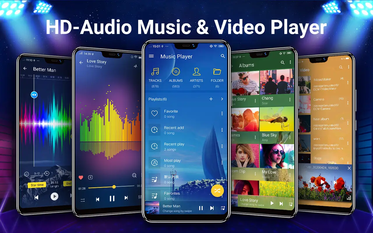 Music Player MOD APK (Premium Unlocked, No Ads, All Features) Download Latest Version Screenshot