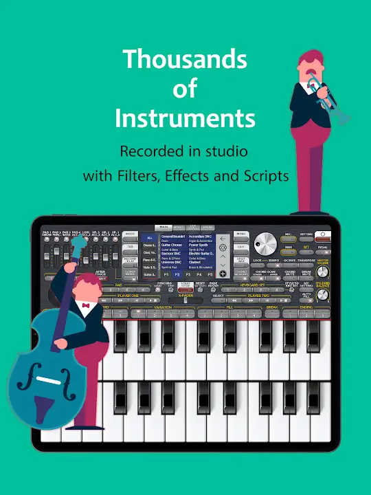 ORG 24 MOD APK Best Virtual Musical Keyboard and Piano App for Android [Premium Unlocked] Screenshot