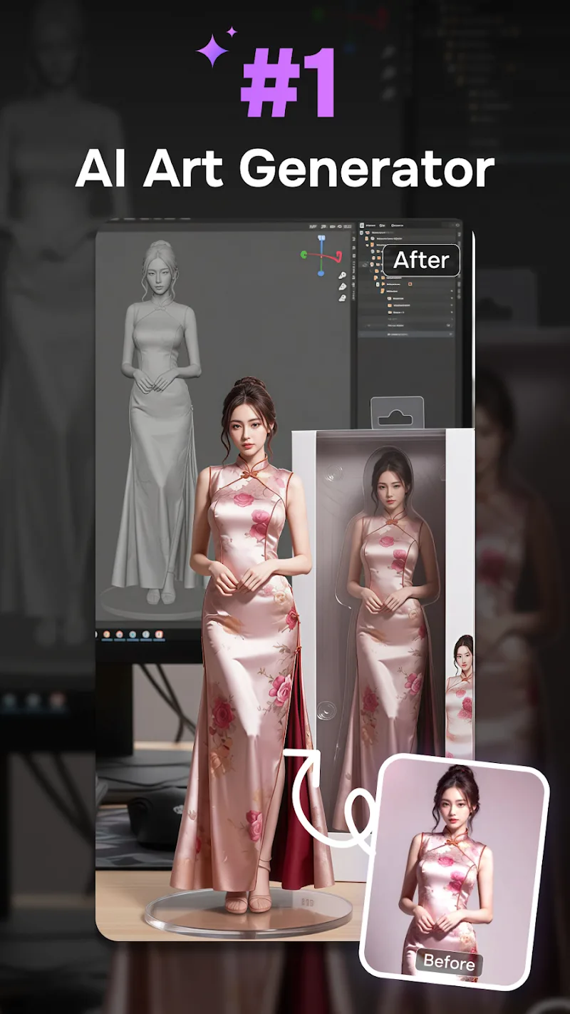 PicGo AI Image MOD APK Best AI Art Generator and Photo Creator App for Android [Premium Unlocked] Screenshot