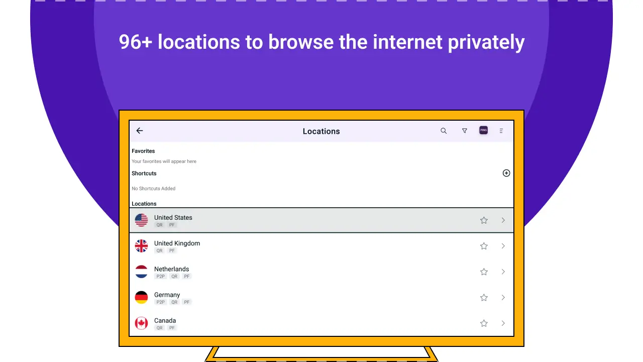 PureVPN MOD APK Best Secure VPN and Online Privacy App for Android [Premium Unlocked] Screenshot