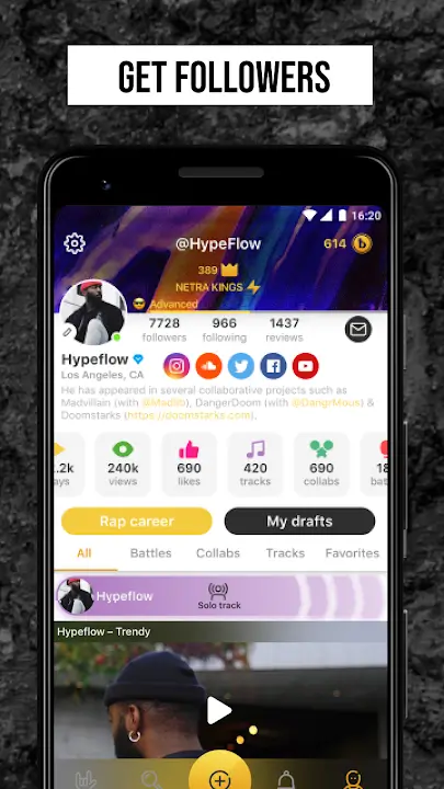 Rap Fame APK Rap Studio Recording App Music Maker Hip Hop Creator For Android Screenshot