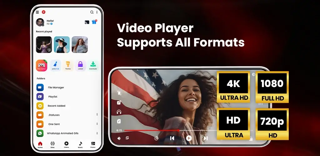 Rocks Player APK Video Player HD Media Streaming App For Android Screenshot