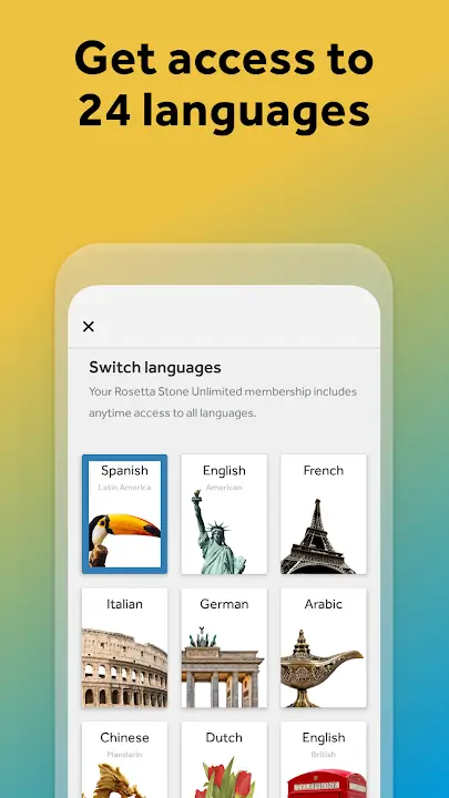 Rosetta Stone MOD APK Best Language Learning App for Android [Premium Unlocked] Screenshot