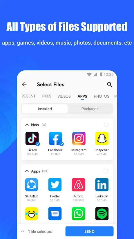 SHAREit v6.26.78 MOD APK [Premium Unlocked] for Android Screenshot