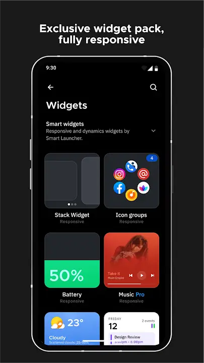 Smart Launcher 6 MOD APK Best Android Launcher and Home Screen Customization App [Premium Unlocked] Screenshot