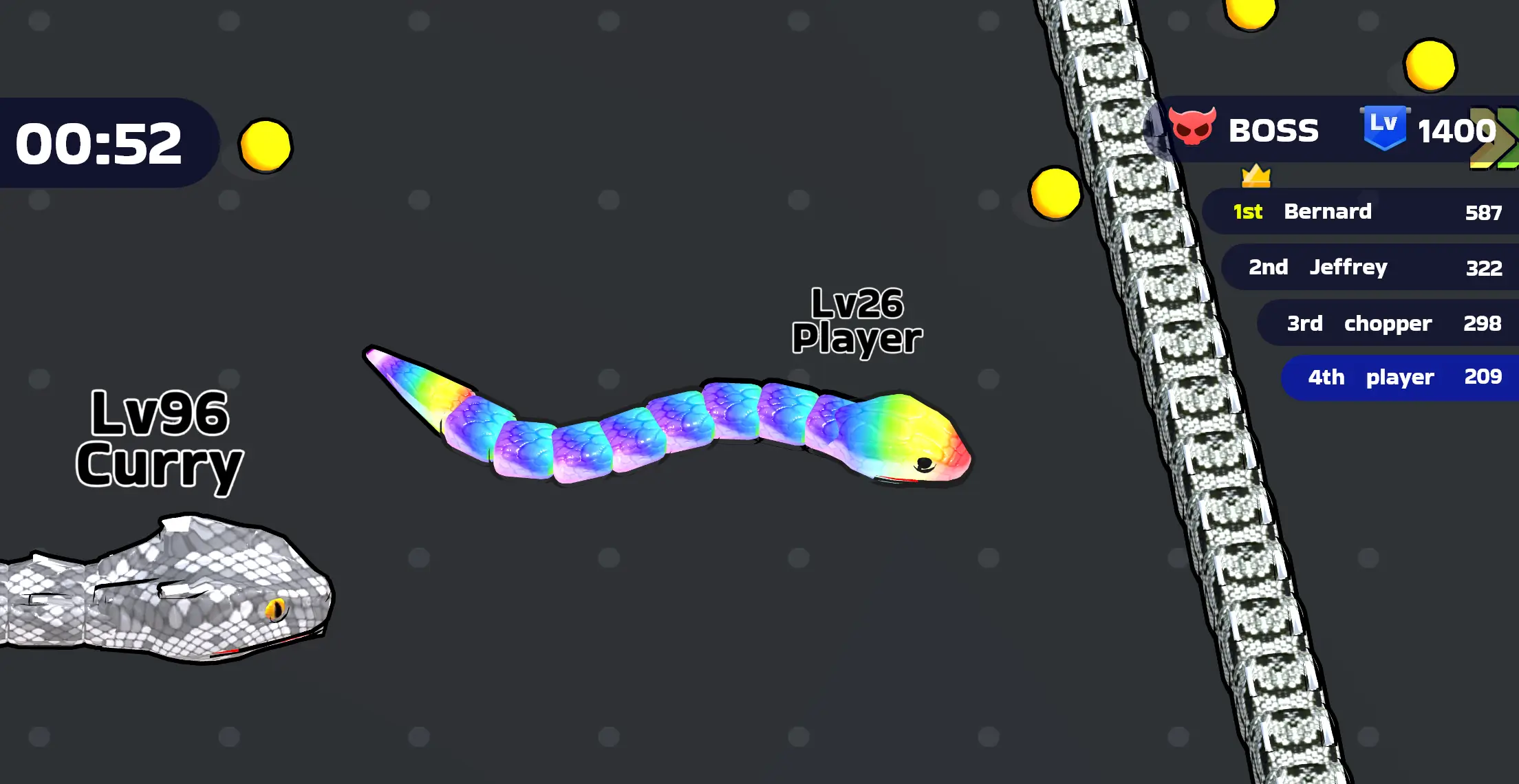 Snake Clash MOD APK Best Snake Battle and Arcade Action Game for Android [Unlimited Money] Screenshot
