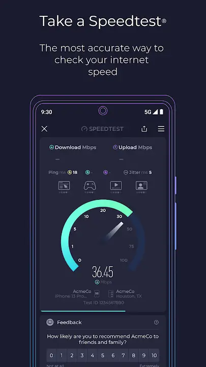 Speedtest by Ookla  MOD APK [Premium Unlocked] for Android Screenshot