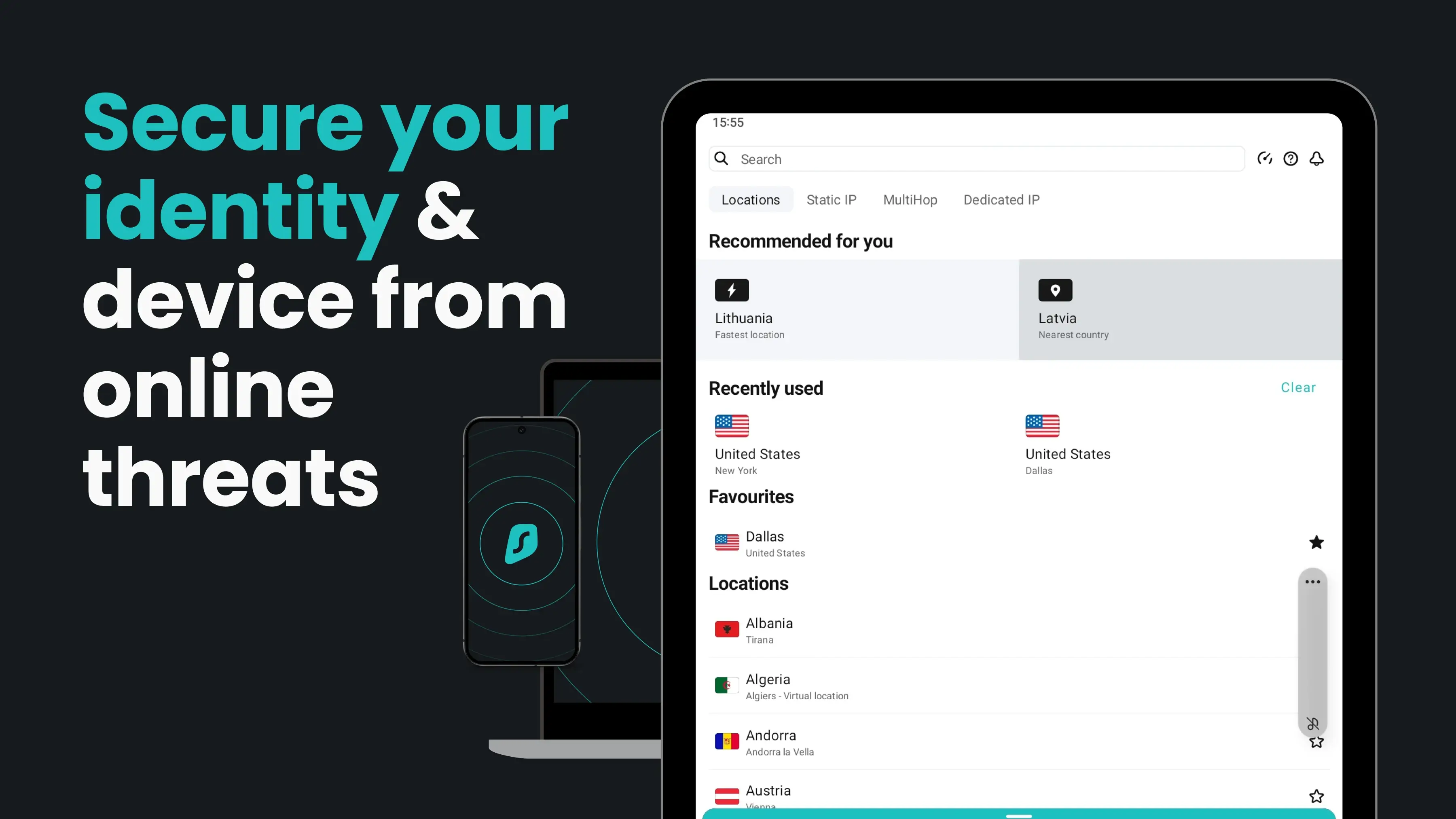 Surfshark VPN MOD APK Best Secure VPN and Online Privacy App for Android [Premium Unlocked] Screenshot