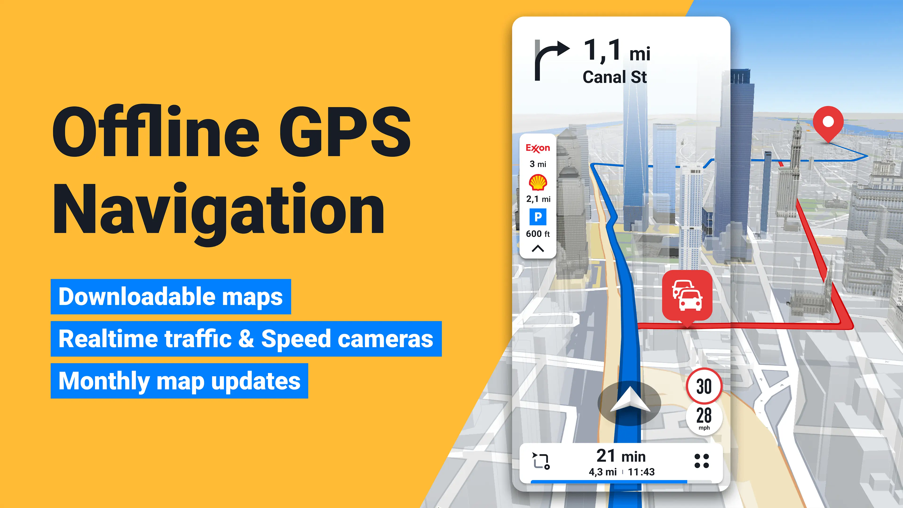 Sygic GPS Navigation MOD APK Best Offline Maps and Navigation App for Android [Premium Unlocked] Screenshot