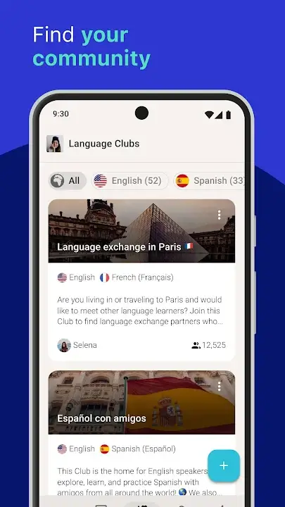 Tandem MOD APK Best Language Exchange and Speaking Practice App for Android [Premium Unlocked] Screenshot