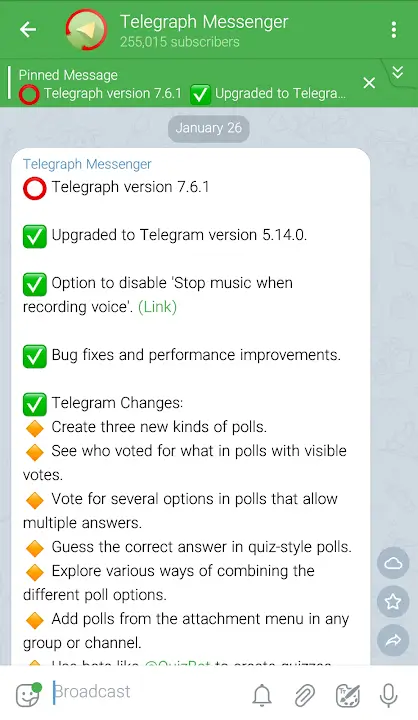 Telegraph MOD APK Best Instant Messaging and Communication App for Android [Premium Unlocked] Screenshot