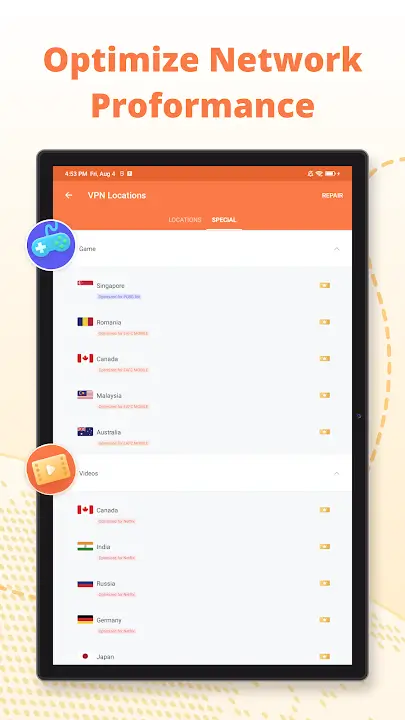 Turbo VPN MOD APK Best Fast Secure VPN and Private Internet App for Android [Premium Unlocked] Screenshot