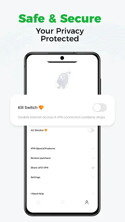 UFO VPN Premium APK Secure Fast VPN Proxy App For Android Latest Version Screenshot