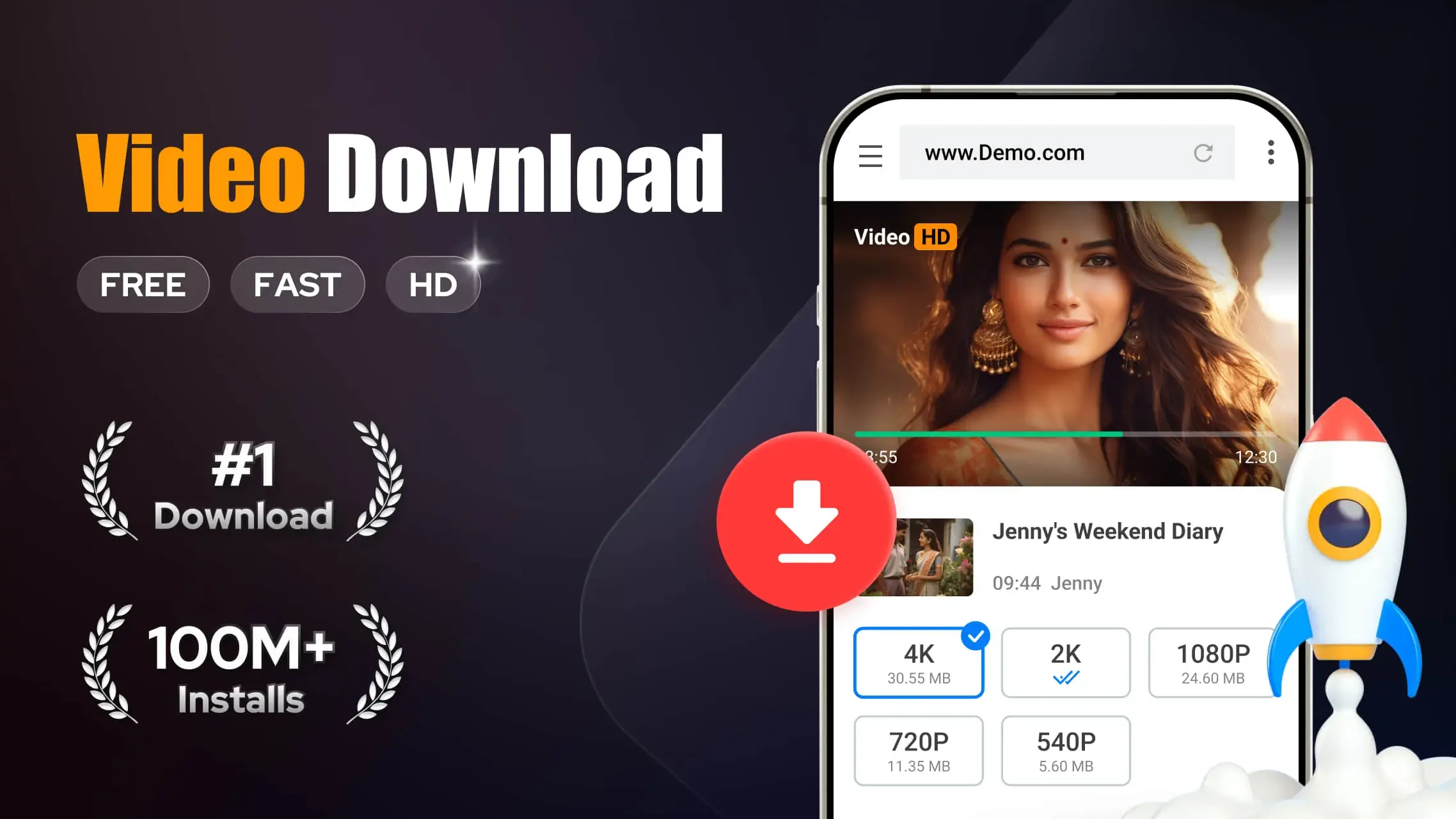 Video Downloader MOD APK Best Video Saving and Media Download Manager App for Android [Premium Unlocked] Screenshot