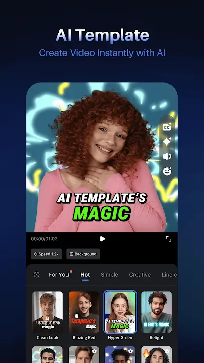Vmake AI Captions MOD APK  ( For Android Screenshot