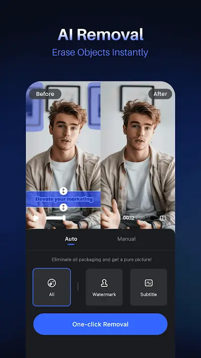Vmake AI Captions MOD APK  ( For Android Screenshot