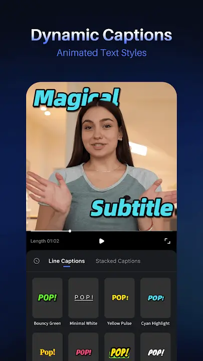 Vmake AI Captions MOD APK  ( For Android Screenshot