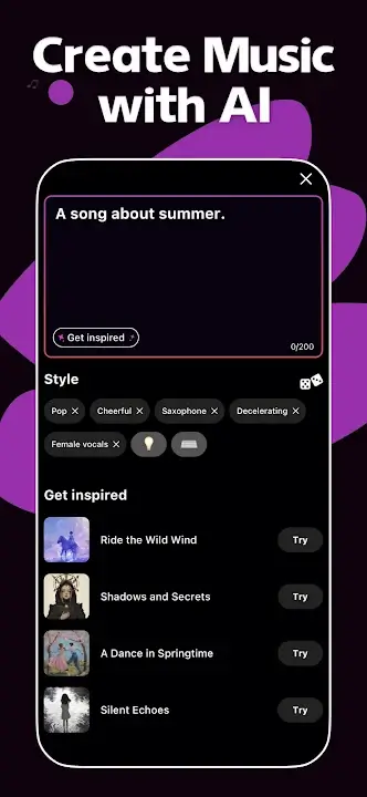 Waazy Music AI MOD APK Best AI Music Generator and Song Creation App for Android [Premium Unlocked] Screenshot