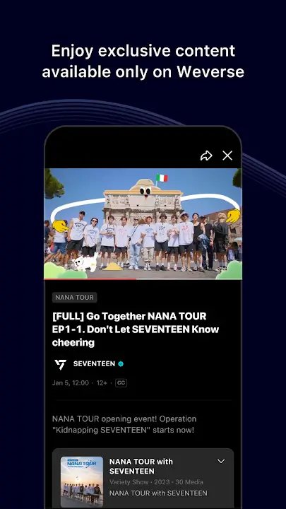Weverse MOD APK Best Global Fan Community and Artist Communication App for Android [Premium Unlocked] Screenshot