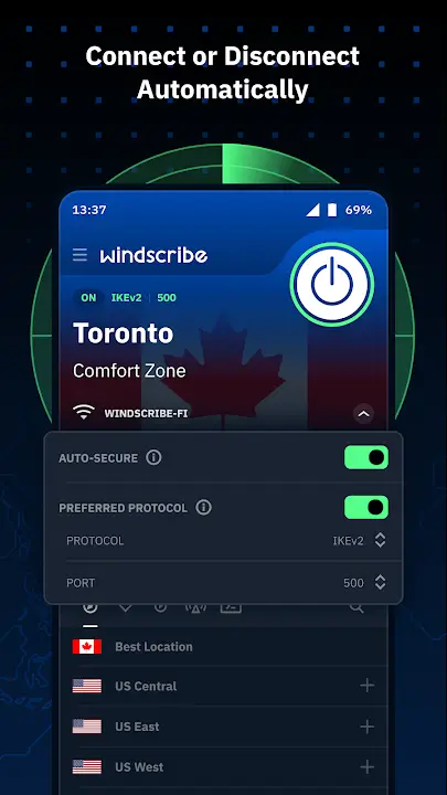 Windscribe VPN MOD APK Best Secure VPN and Privacy Protection App for Android [Premium Unlocked] Screenshot