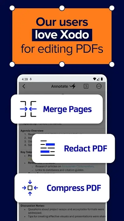 Xodo PDF MOD APK Best PDF Reader and Document Editor App for Android [Premium Unlocked] Screenshot
