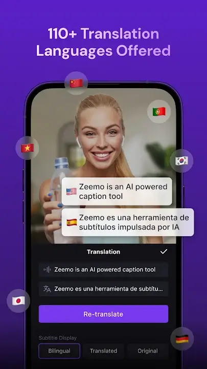 Zeemo MOD APK Best AI Subtitle Generator and Video Caption Editor App for Android [Premium Unlocked] Screenshot